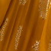 Mustard Yellow Art Silk Banarasi Saree with Hand Embroidery